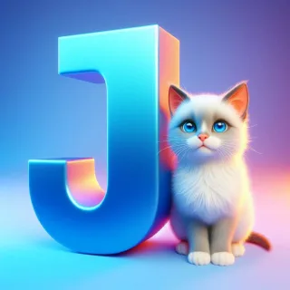 Cats 2 — letter J (variant 2)