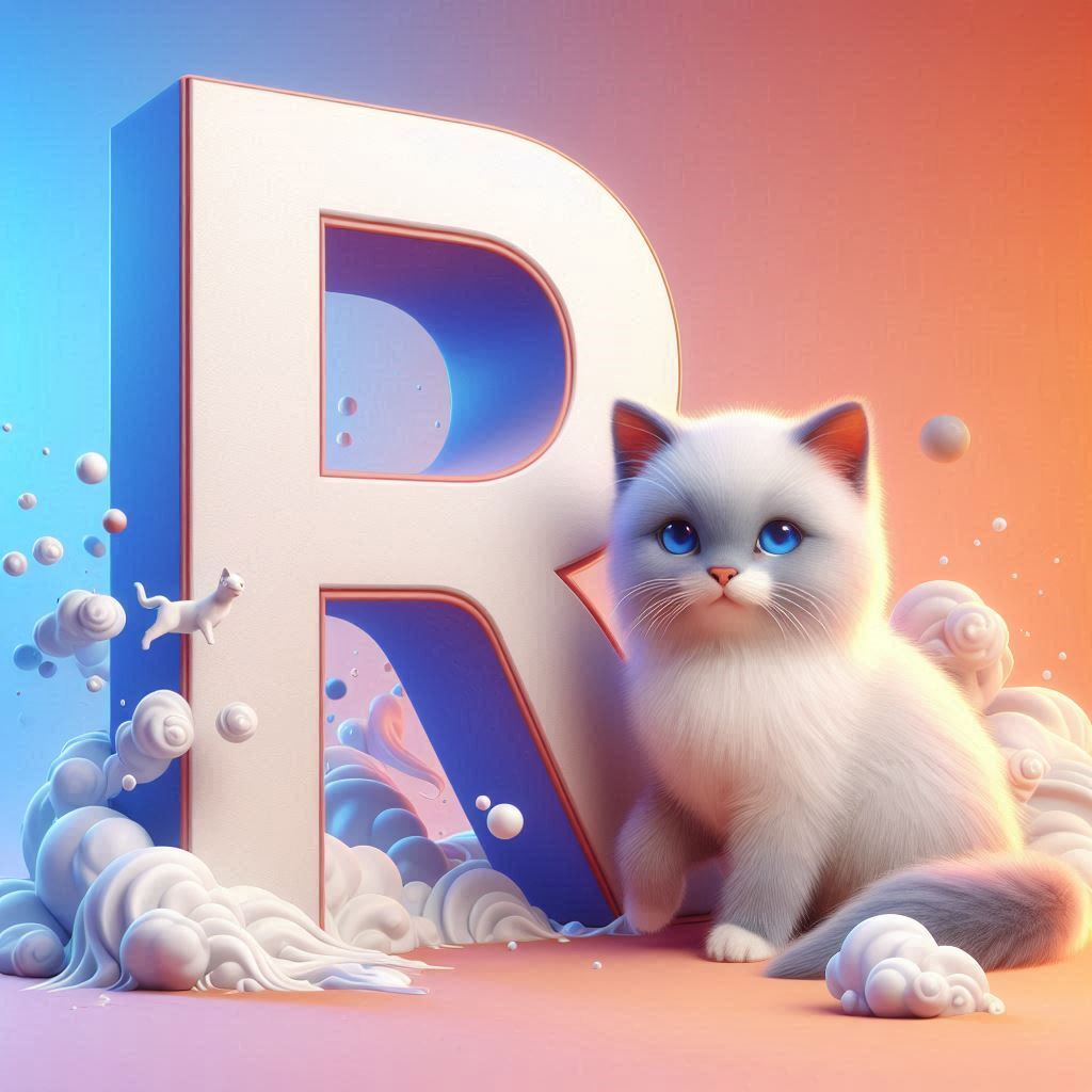 Cats 2 — letter R (variant 2)