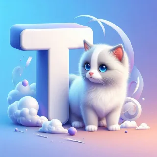 Cats 2 — letter T (variant 2)