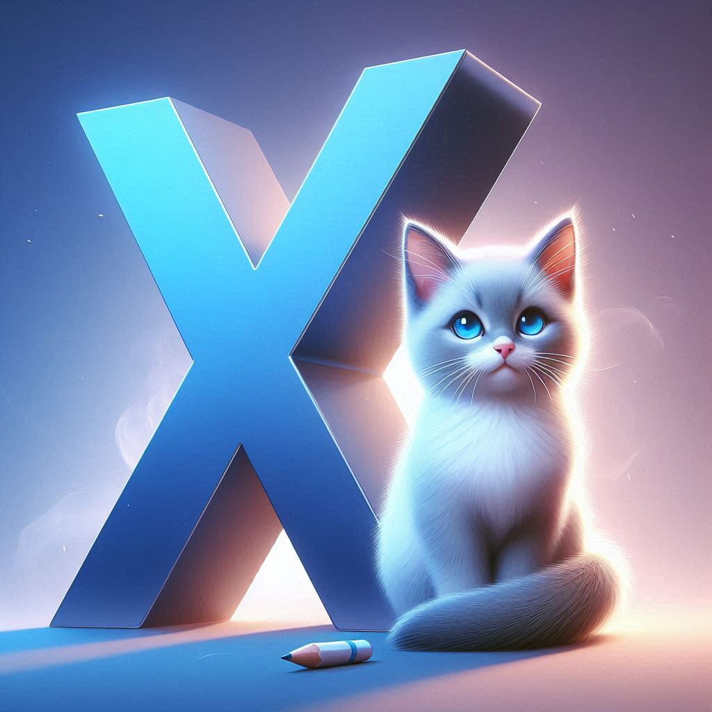 Cats 2 — letter X (variant 2)