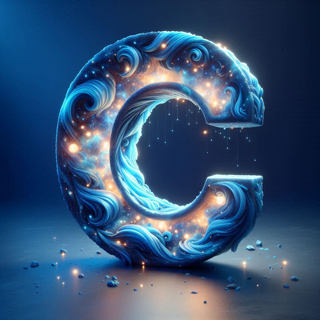 Celestial glow — letter C