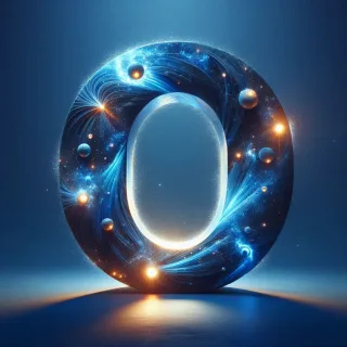Celestial glow — letter O