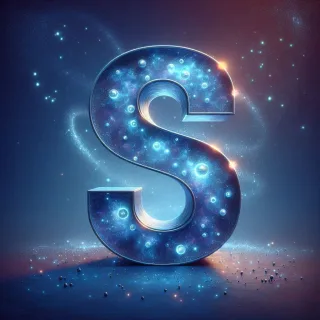 Celestial glow — letter S