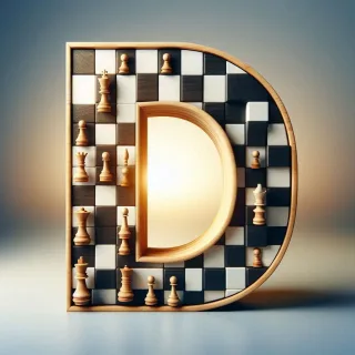 Chess — letter D (variant 2)
