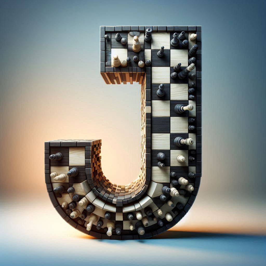 Chess — letter J (variant 2)