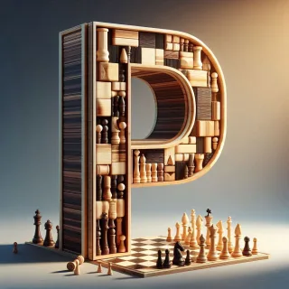 Chess — letter P (variant 2)