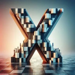 Chess — letter X (variant 2)