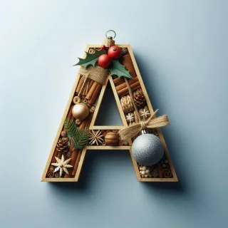 Christmas 2 — letter A (variant 2)