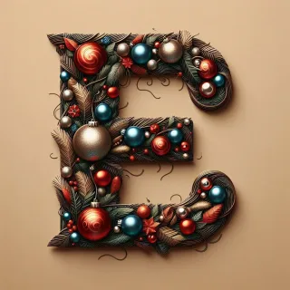 Christmas 2 — letter E (variant 2)