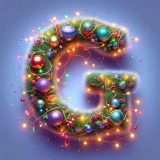 Christmas 2 — letter G (variant 2)