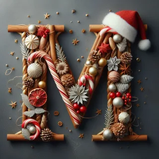 Christmas 2 — letter M (variant 2)