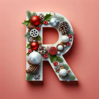 Christmas 2 — letter R (variant 2)