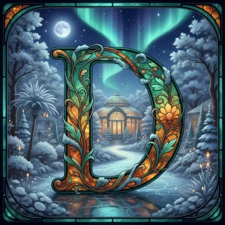 Christmas amber — letter D