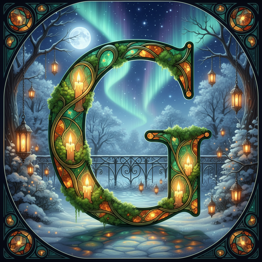 Christmas amber — letter G