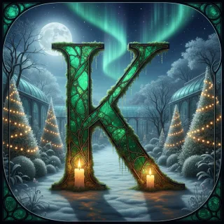 Christmas amber — letter K