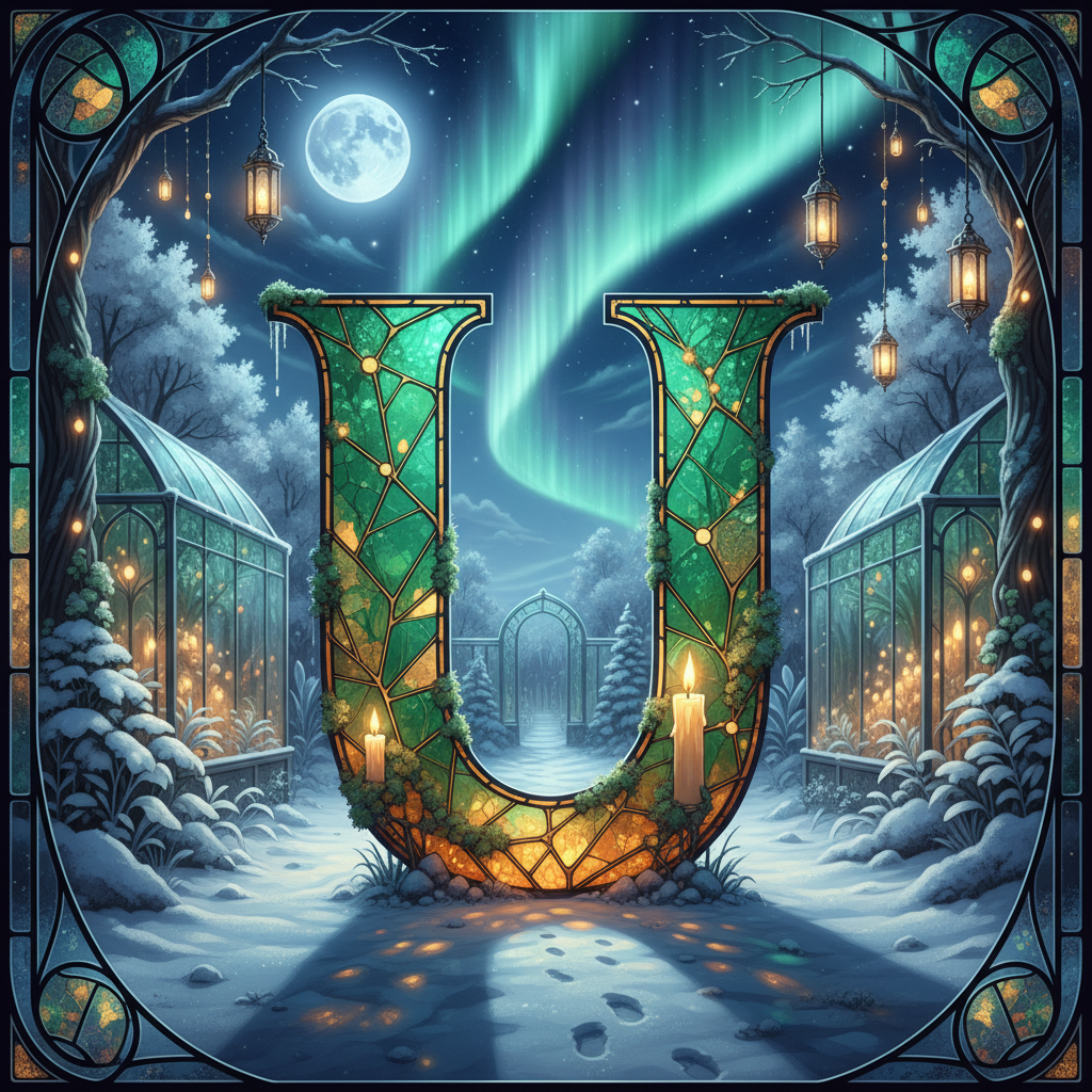 Christmas amber — letter U