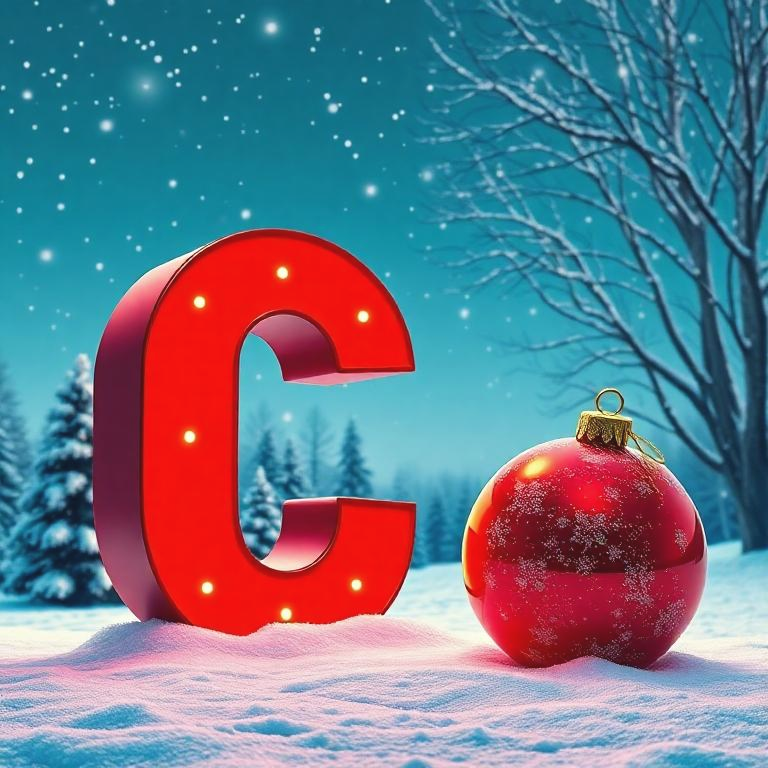 Christmas balls 2 — letter C