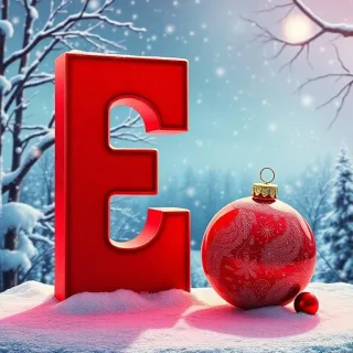 Christmas balls 2 — letter E