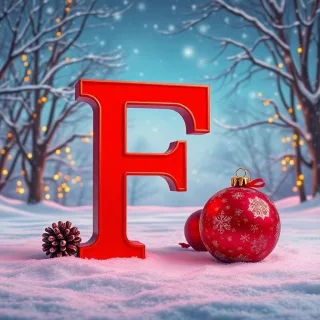 Christmas balls 2 — letter F