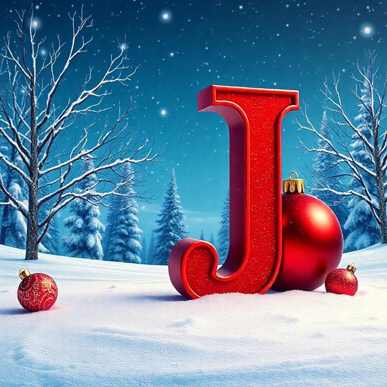 Christmas balls 2 — letter J