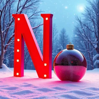 Christmas balls 2 — letter N