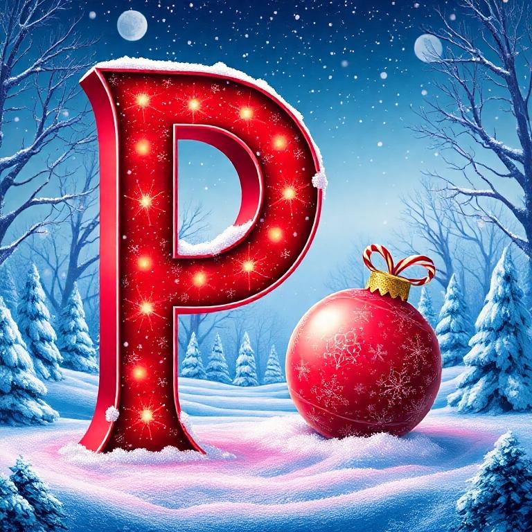 Christmas balls 2 — letter P
