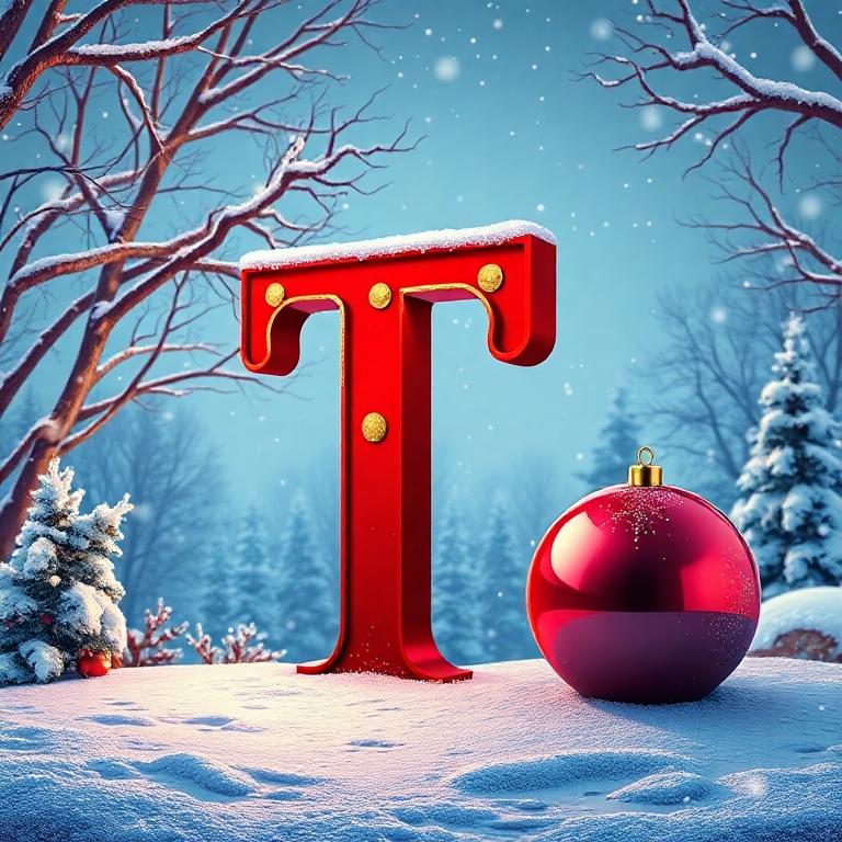 Christmas balls 2 — letter T
