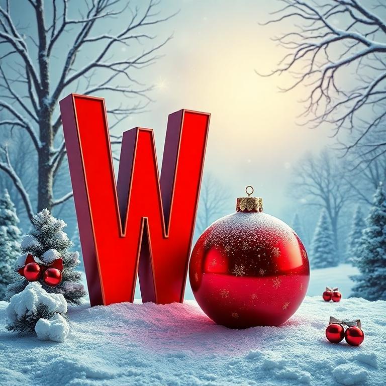 Christmas balls 2 — letter W