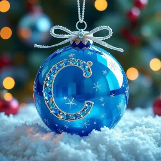 Christmas balls 3 — letter C