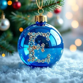Christmas balls 3 — letter E
