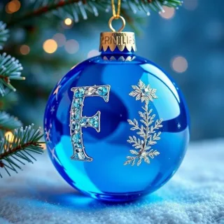 Christmas balls 3 — letter F
