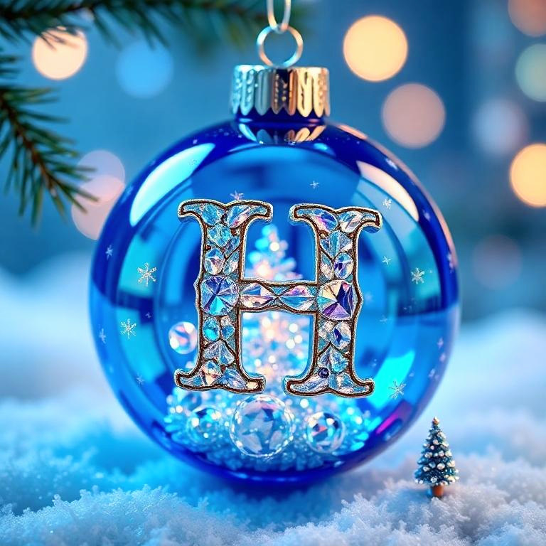Christmas balls 3 — letter H