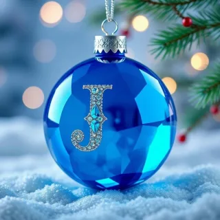 Christmas balls 3 — letter J