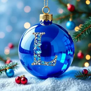 Christmas balls 3 — letter L