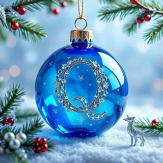 Christmas balls 3 — letter Q