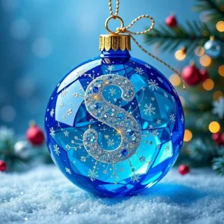 Christmas balls 3 — letter S