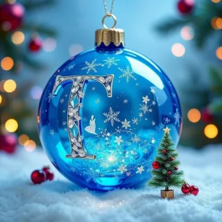 Christmas balls 3 — letter T
