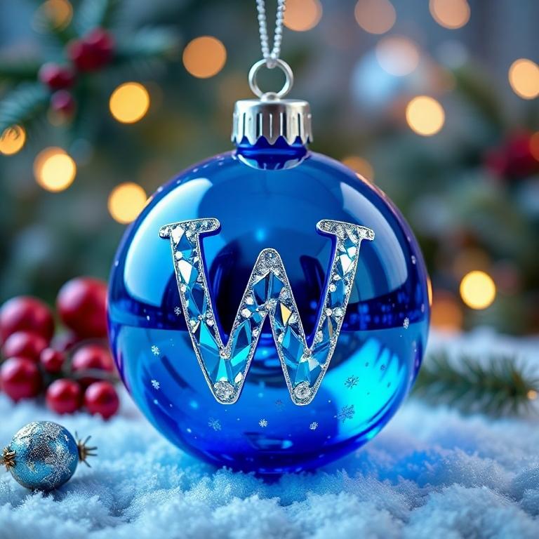 Christmas balls 3 — letter W