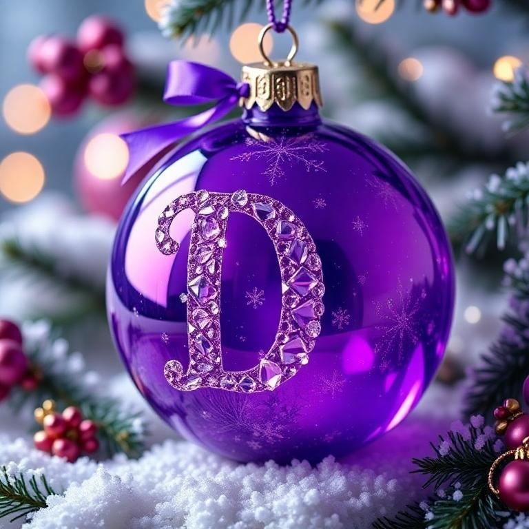 Christmas balls 4 — letter D
