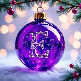 Christmas balls 4 — letter E