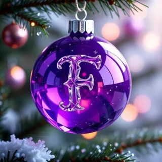Christmas balls 4 — letter F