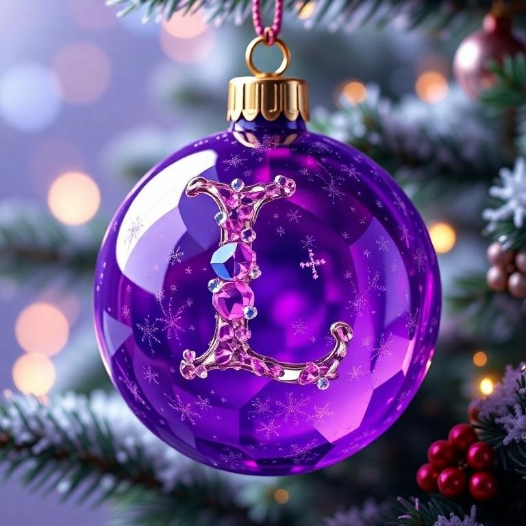 Christmas balls 4 — letter L