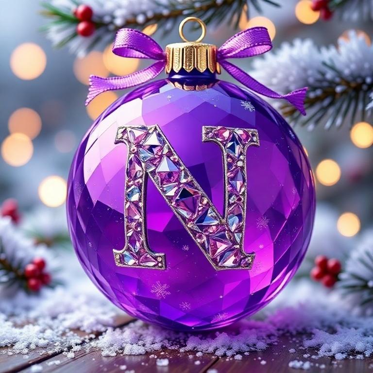 Christmas balls 4 — letter N