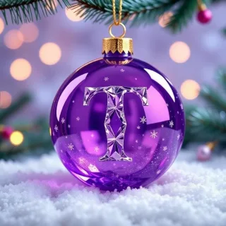 Christmas balls 4 — letter T