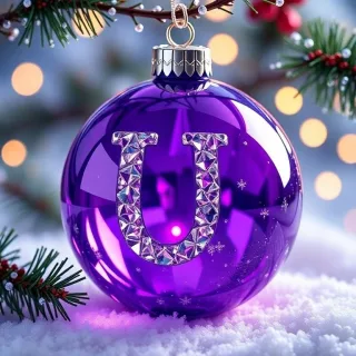 Christmas balls 4 — letter U