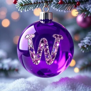 Christmas balls 4 — letter W