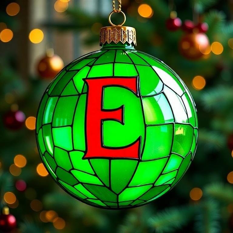 Christmas balls 5 — letter E