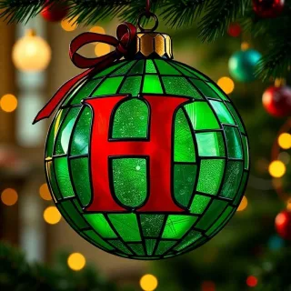 Christmas balls 5 — letter H