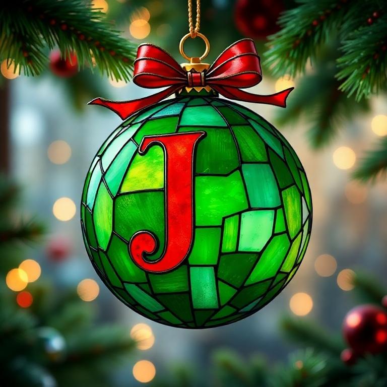 Christmas balls 5 — letter J