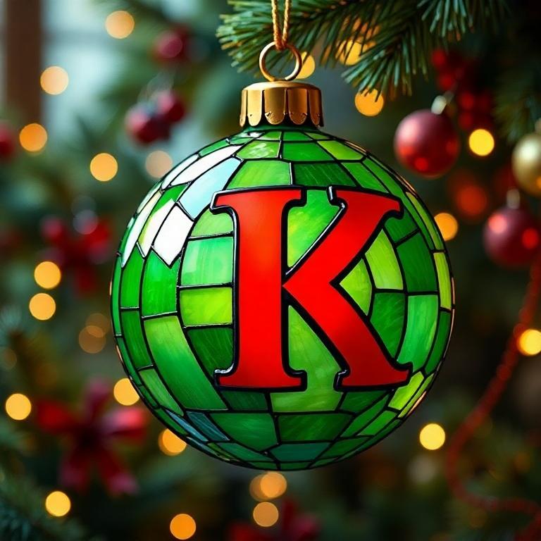Christmas balls 5 — letter K
